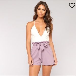 Babe Bye Romper - Lavender